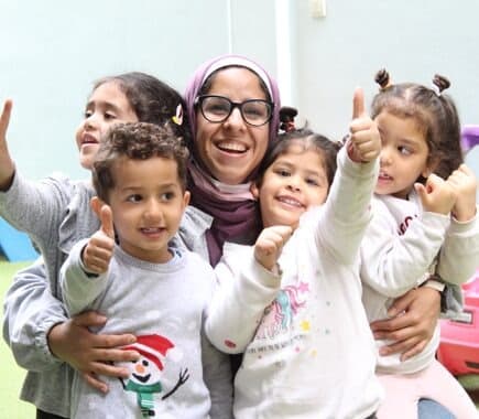 Super Kidz children and teachers together